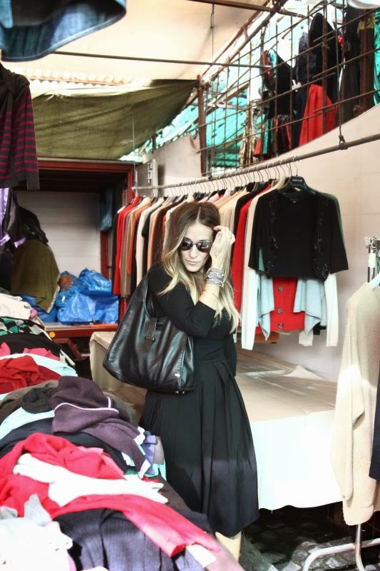 Sara Jessica Parker al mercatino di via Sannio
